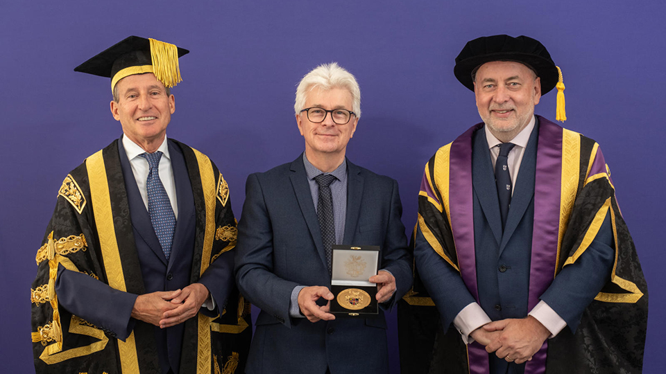 Professor George Havenith with his University Medal